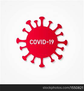 Coronavirus icon, Covid-2019, dangerous virus