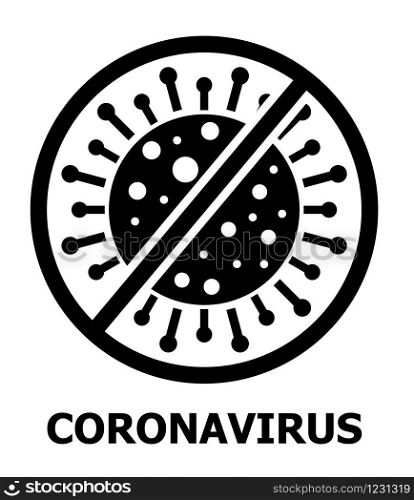 Coronavirus icon vector for web. Stop CoV caution sign. Stop virus symbol. Pandemic dangerous, biological protection.. Coronavirus icon vector for web. Stop CoV caution sign. Stop virus symbol. Pandemic dangerous, biological