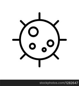 Coronavirus icon vector. Thin line sign. Isolated contour symbol illustration. Coronavirus icon vector. Isolated contour symbol illustration