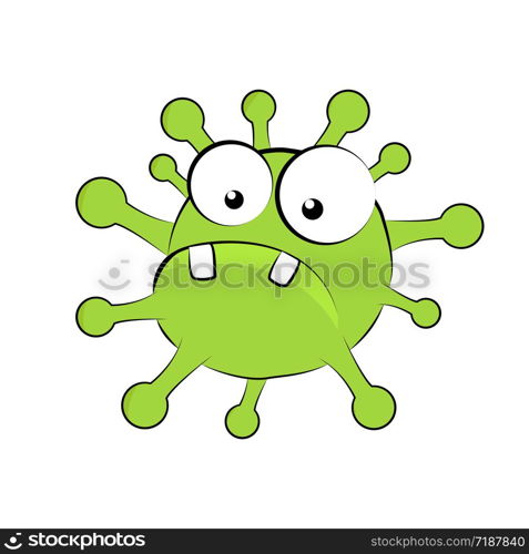 Coronavirus Illustrated Character For Children. Prevent Covid19. Stay at Home.