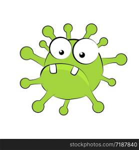Coronavirus Illustrated Character For Children. Prevent Covid19. Stay at Home.