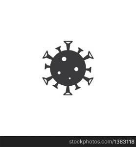 Coronavirus logo design template . Virus logo design