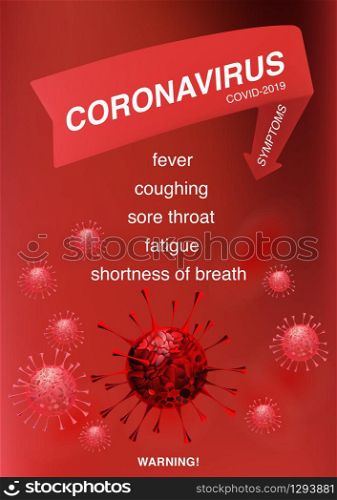 Coronavirus outbreak, stop corona 2019-ncov background, pandemic medical health risk concept. High quality vector illustration.