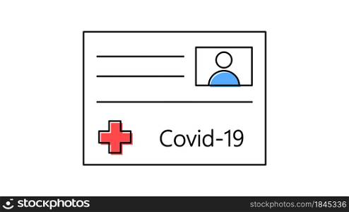 Coronavirus passport. Vaccination certificate. COVID-19 travel card during a pandemic. Vector illustration