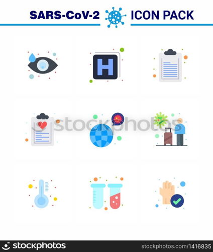 Coronavirus Precaution Tips icon for healthcare guidelines presentation 9 Flat Color icon pack such as coronavirus, worldwide, document, plan, healthcare viral coronavirus 2019-nov disease Vector Design Elements