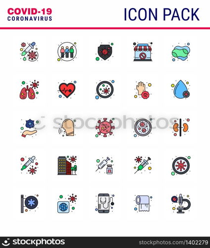 Coronavirus Prevention 25 icon Set Blue. banned, shop, infection, closed, shield viral coronavirus 2019-nov disease Vector Design Elements