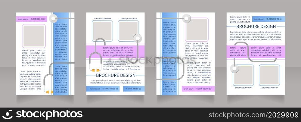 Coronavirus prevention methods blank brochure layout design. Vertical poster template set with empty copy space for text. Premade corporate reports collection. Editable flyer paper pages. Coronavirus prevention methods blank brochure layout design