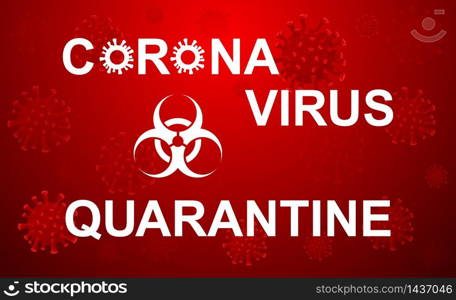 Coronavirus quarantine poster, banner. Wuhan coronavirus Covid-19 concept. Dangerous chinese nCoV coronavirus. Vector illustration for blog posts, news, articles.