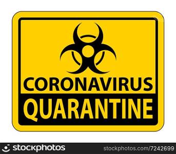 Coronavirus Quarantine Sign Isolate On White Background,Vector Illustration EPS.10