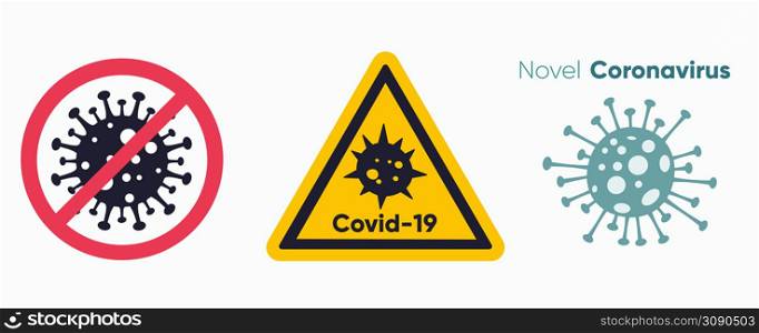 Coronavirus Stop Sign. Vector Covid-19 concept picture Sign. Coronavirus Stop Sign. Vector Covid-19 concept picture