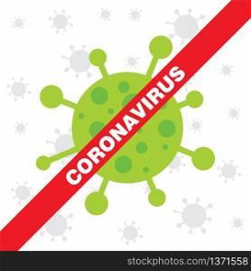 Coronavirus Warning Poster. COVID 19 sign.. Vector COVID-19 Awareness Poster