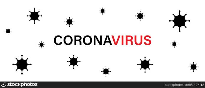 Coronavirus with biohazard. Vector illustration. Coronavirus outbreak. Health concept. Virus icon. EPS 10