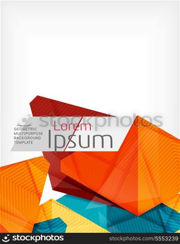 Corporate abstract business template. For brochure, presentation, web background, print production