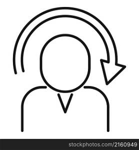 Corporate adapt icon outline vector. New work. Adaptive team. Corporate adapt icon outline vector. New work