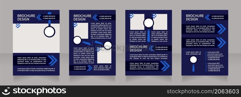 Corporate benefits and payments blank brochure layout design. Vertical poster template set with empty copy space for text. Premade corporate reports collection. Editable flyer 4 paper pages. Corporate benefits and payments blank brochure layout design