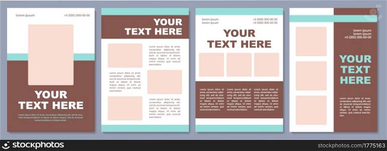 Corporate brochure template. Sales stimulating. Flyer, booklet, leaflet print, cover design with copy space. Your text here. Vector layouts for magazines, annual reports, advertising posters. Corporate brochure template