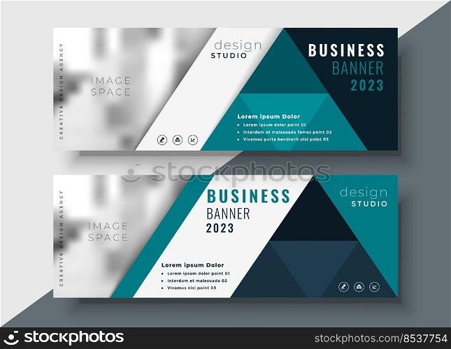 corporate business banner with text and image space