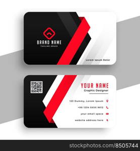 corporate business card in red theme