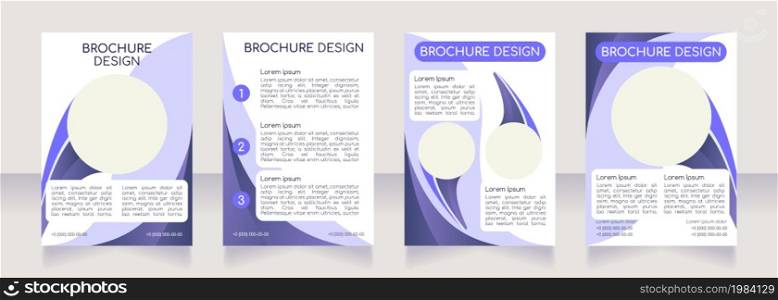 Corporate business profile blank brochure layout design. Vertical poster template set with empty copy space for text. Premade corporate reports collection. Editable flyer paper pages. Corporate business profile blank brochure layout design