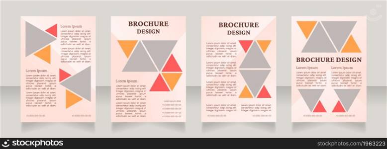 Corporate culture in office blank brochure layout design. Vertical poster template set with empty copy space for text. Premade corporate reports collection. Editable flyer paper pages. Corporate culture in office blank brochure layout design