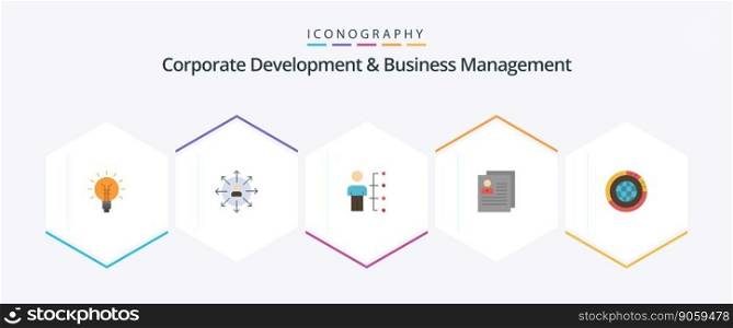 Corporate Development And Business Management 25 Flat icon pack including man. employee. career. abilities. ways