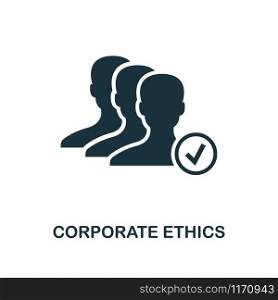 Corporate Ethics icon. Monochrome style design from business ethics collection. UX and UI. Pixel perfect corporate ethics icon. For web design, apps, software, printing usage.. Corporate Ethics icon. Monochrome style design from business ethics icon collection. UI and UX. Pixel perfect corporate ethics icon. For web design, apps, software, print usage.