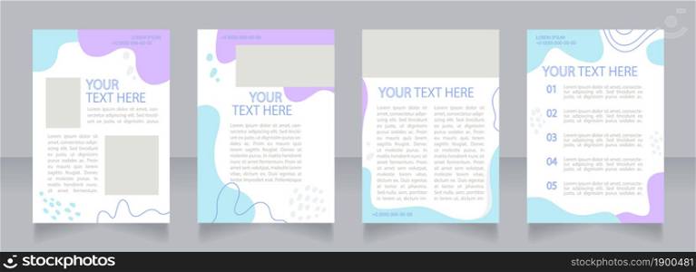 Corporate finance blank brochure layout design. Company budgeting. Vertical poster template set with empty copy space for text. Premade corporate reports collection. Editable flyer paper pages. Corporate finance blank brochure layout design