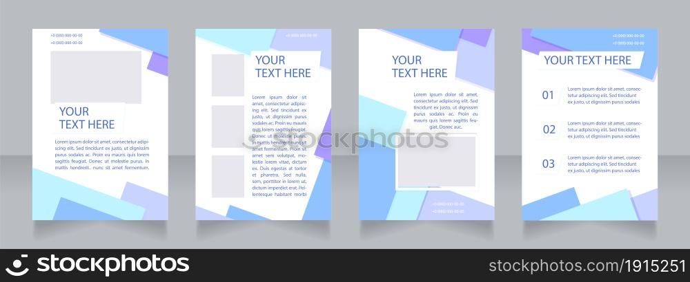 Corporate finance management plan blank brochure layout design. Vertical poster template set with empty copy space for text. Premade corporate reports collection. Editable flyer paper pages. Corporate finance management plan blank brochure layout design