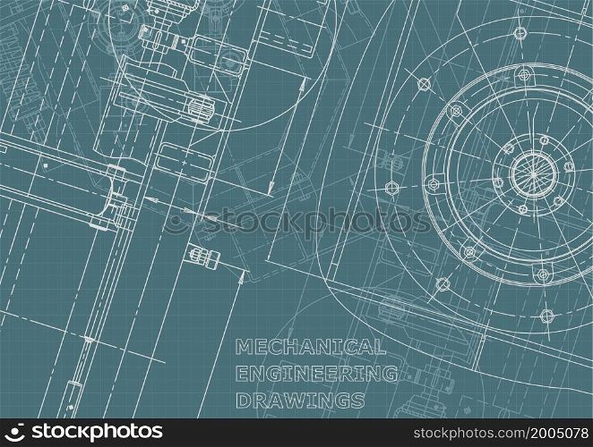 Corporate Identity. Blueprint, Sketch. Vector engineering illustration Cover flyer banner. Corporate Identity illustration. Cover, flyer, banner, background