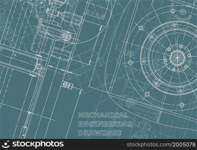 Corporate Identity. Blueprint, Sketch. Vector engineering illustration Cover flyer banner. Corporate Identity illustration. Cover, flyer, banner, background