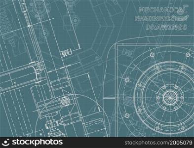 Corporate Identity. Blueprint. Vector drawing Mechanical instrument making. Corporate Identity illustration. Cover, flyer, banner, background