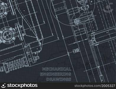 Corporate Identity. Instrument-making drawings. Mechanical engineering drawing. Technical illustrations, backgrounds. Cover, flyer, banner, background. Instrument-making drawings. Mechanical engineering drawing