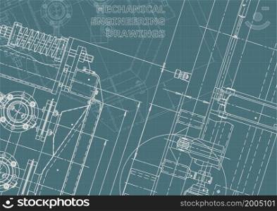 Corporate Identity. Mechanical engineering drawing. Technical illustrations, backgrounds Scheme plan. Corporate Identity illustration. Cover, flyer, banner, background