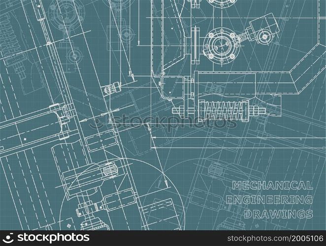 Corporate Identity. Vector engineering drawings. Mechanical instrument making. Technical abstract background. Corporate Identity illustration. Cover, flyer, banner, background