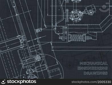 Corporate Identity. Vector engineering drawings. Mechanical instrument making. Technical abstract background. Cover, flyer, banner, background. Instrument-making drawings. Mechanical engineering drawing
