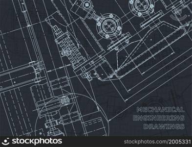 Corporate Identity. Vector engineering drawings. Mechanical instrument making. Technical abstract backgrounds. Technical illustration, cover, banner. Corporate Identity, backgrounds. Mechanical engineering drawing. Machine-building industry