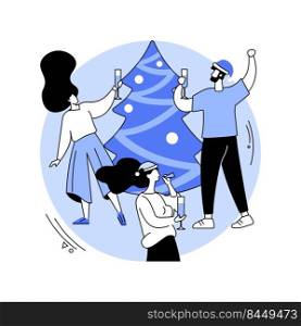 Corporate party isolated cartoon vector illustrations. Happy diverse colleagues celebrate holidays in smart office, Christmas and New year fun, team building, corporate party vector cartoon.. Corporate party isolated cartoon vector illustrations.