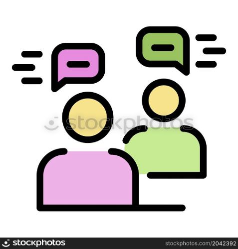 Corporate people icon. Outline corporate people vector icon color flat isolated. Corporate people icon color outline vector