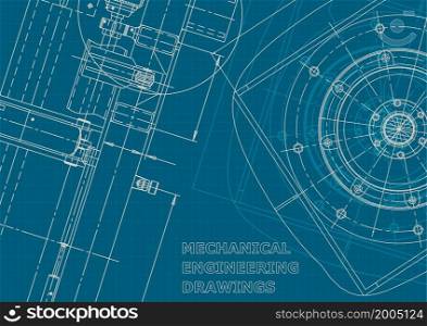 Corporate style. Blueprint, Sketch. Vector engineering illustration Cover flyer banner. Blueprint. Corporate style. Mechanical instrument making. Technical
