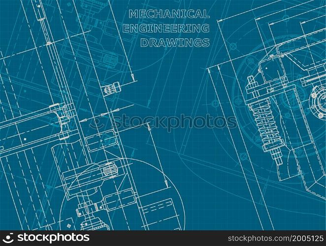 Corporate style. Blueprint. Vector engineering drawing. Mechanical instrument making. Blueprint. Corporate style. Mechanical instrument making. Technical