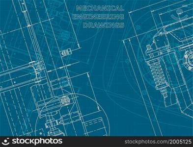 Corporate style. Blueprint. Vector engineering drawing. Mechanical instrument making. Blueprint. Corporate style. Mechanical instrument making. Technical