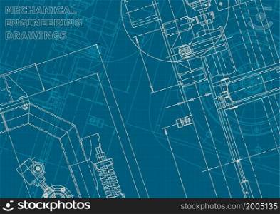 Corporate style. Instrument-making drawings. Mechanical engineering drawing. Technical illustrations, backgrounds. Scheme plan. Blueprint. Corporate style. Mechanical instrument making. Technical