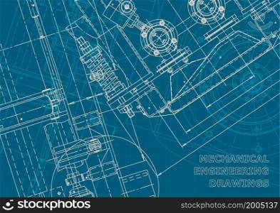 Corporate style. Mechanical instrument making. Technical abstract backgrounds. Technical illustration, cover banner. Blueprint. Corporate style. Mechanical instrument making. Technical