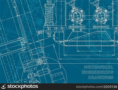 Corporate style. Technical abstract backgrounds. Technical illustration. Blueprint. Corporate style. Mechanical instrument making. Technical