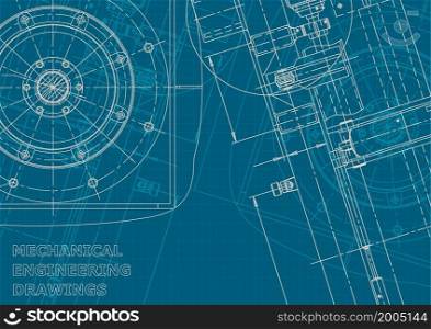 Corporate style. Vector engineering illustration. Cover, flyer, banner, background Instrument-making drawings Mechanical. Blueprint. Corporate style. Mechanical instrument making. Technical