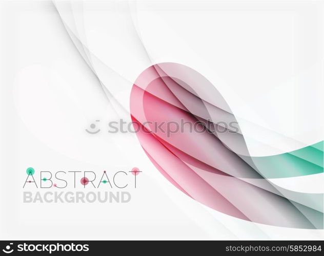 Corporate white background with gentle flowing waves. Vector business or technology universal layout. Corporate white background with gentle flowing waves