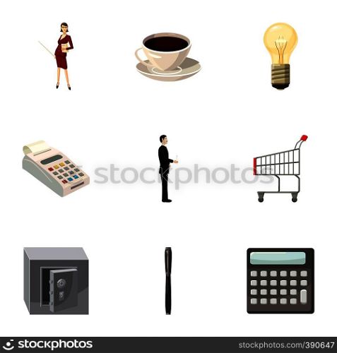 Corporation icons set. Cartoon illustration of 9 corporation vector icons for web. Corporation icons set, cartoon style