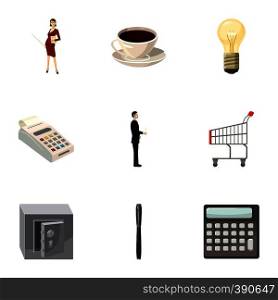 Corporation icons set. Cartoon illustration of 9 corporation vector icons for web. Corporation icons set, cartoon style
