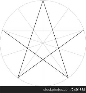 Correct form shape template geometric shape pentagram five pointed star