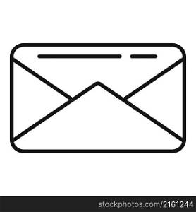 Correspondence envelope icon outline vector. Mail letter. Send message. Correspondence envelope icon outline vector. Mail letter